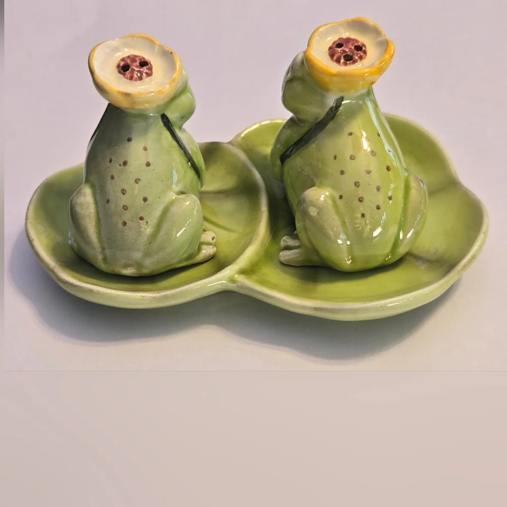 Vintage Frog Salt and Pepper Shakers.